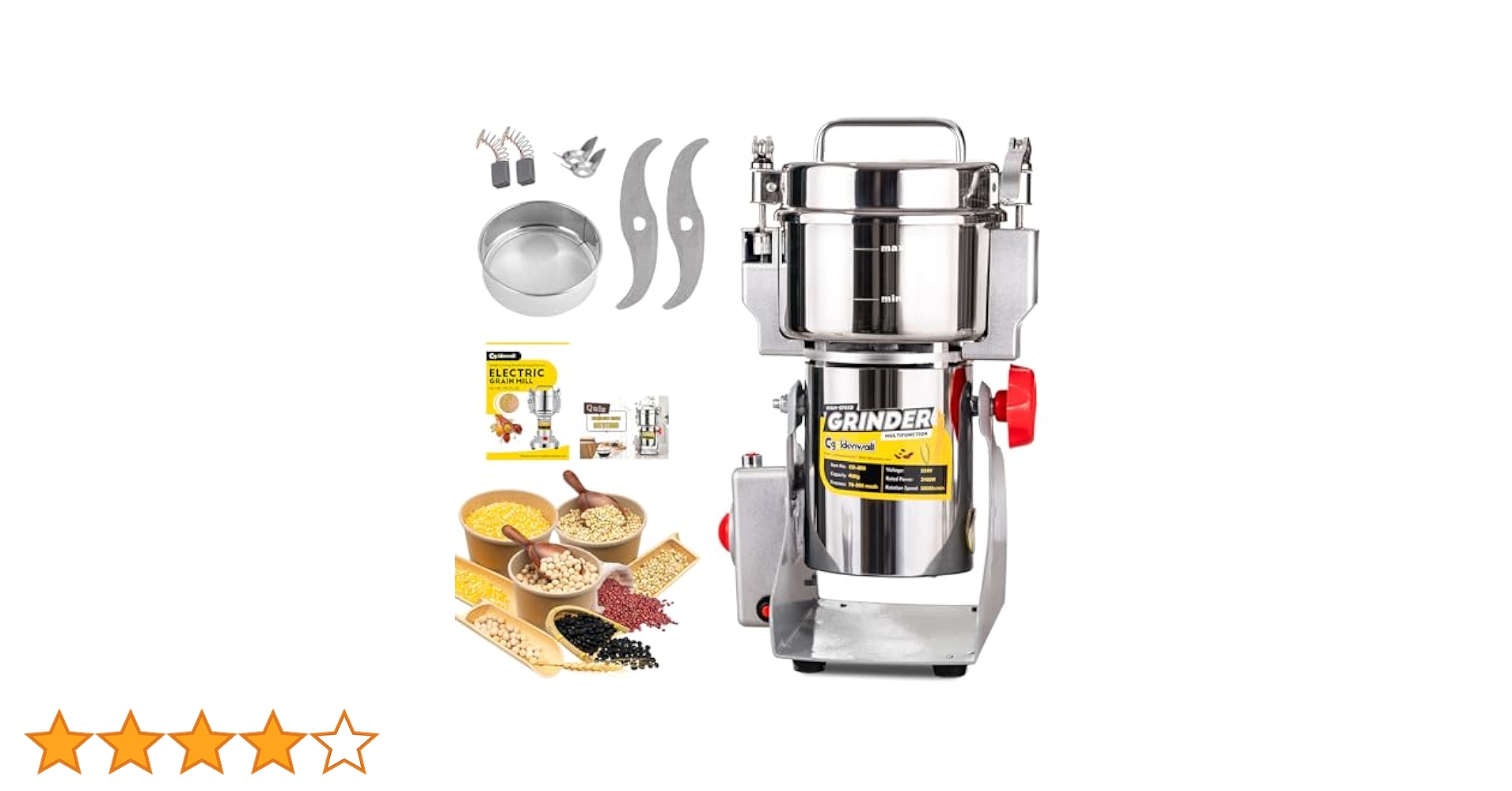 Amazon.co.jp: CGOLDENWALL 400gハイスピードミル 家庭用小型